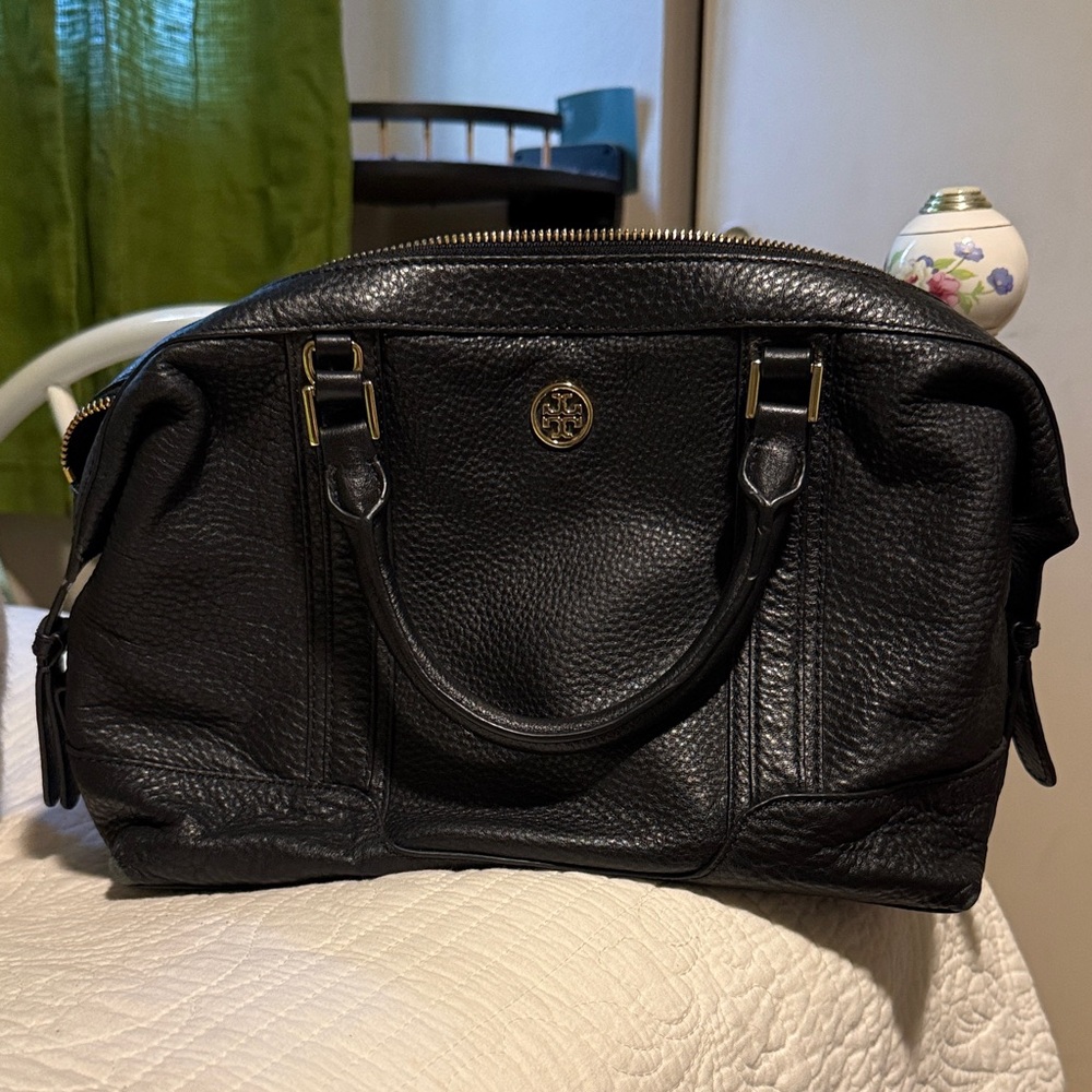 Tory Burch Black Leather Satchel